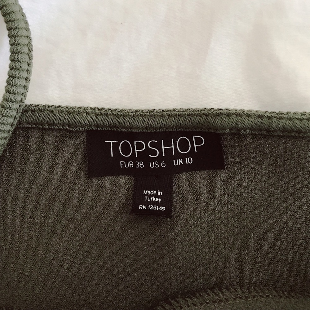 army green crop top